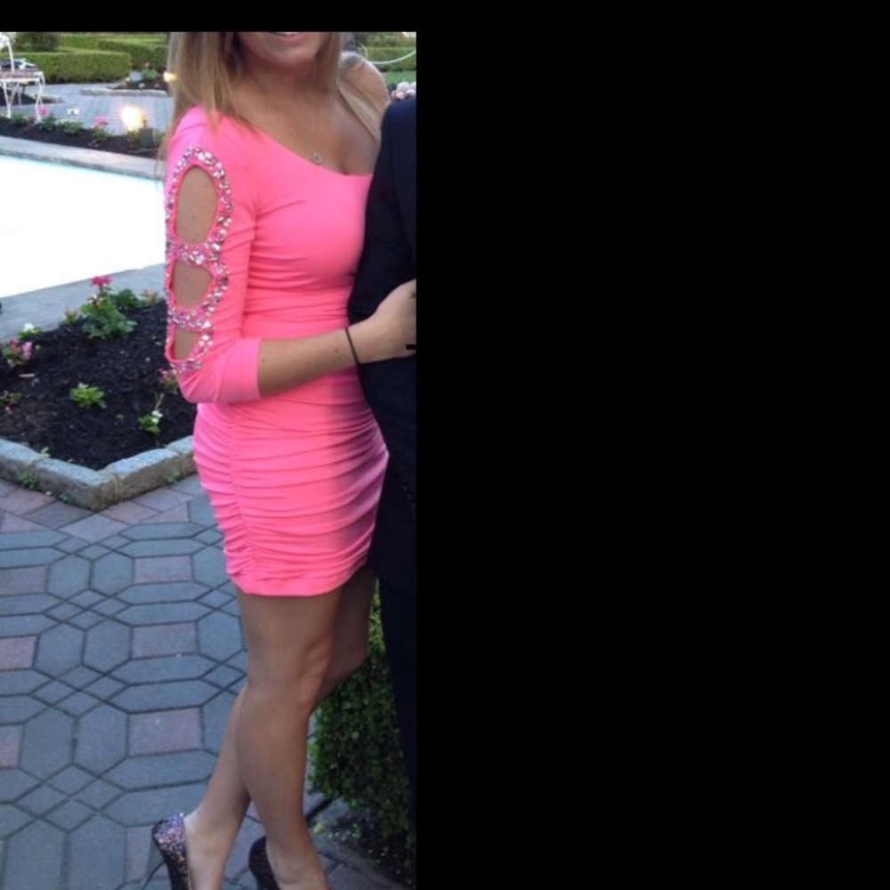 Hot pink party dress